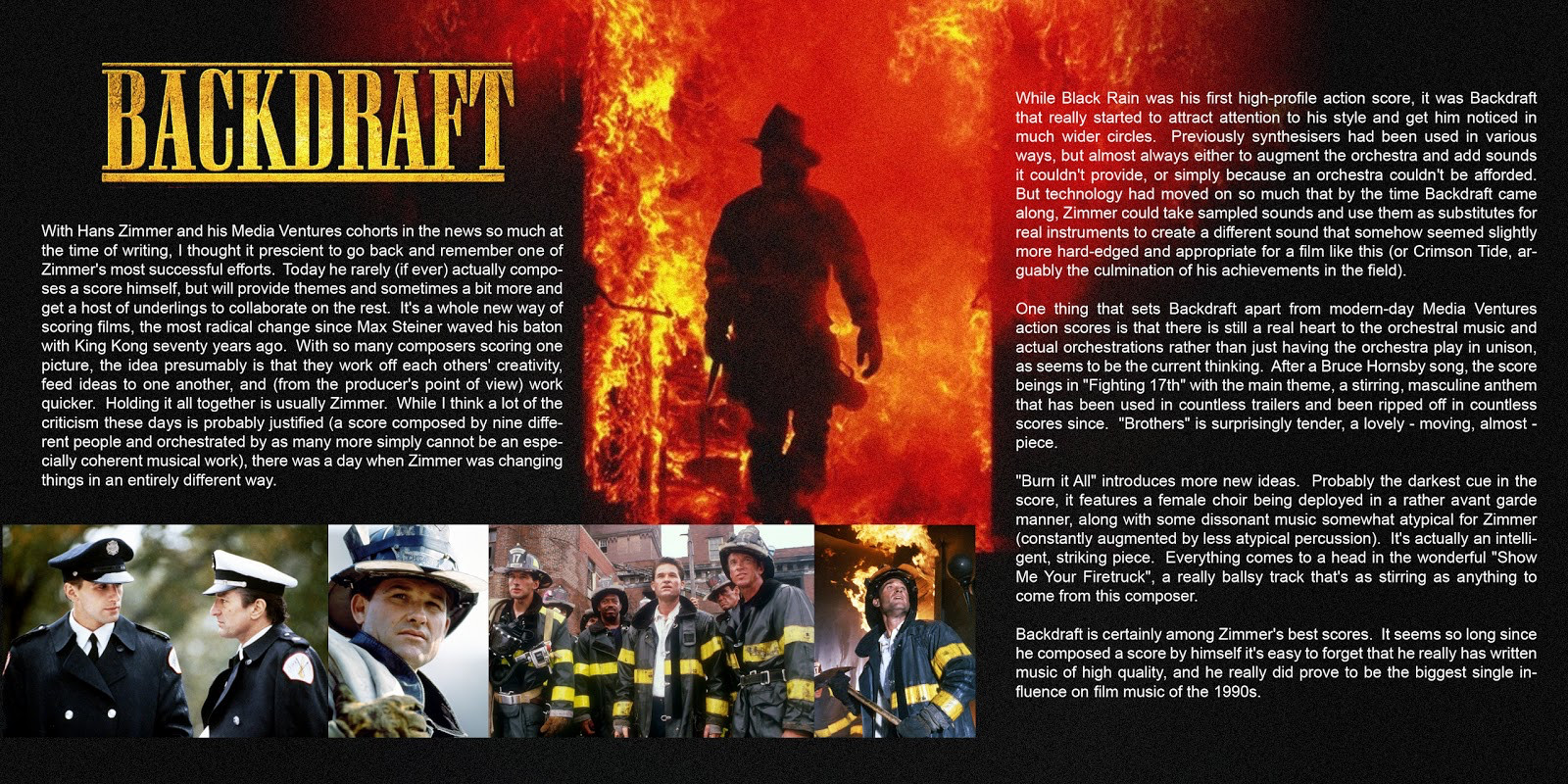 Cover of Backdraft - Complete Motion Picture Score